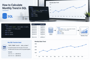 How to calculate monthly trend in SQL